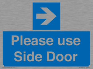 Please use Side Door (arrow Right) 